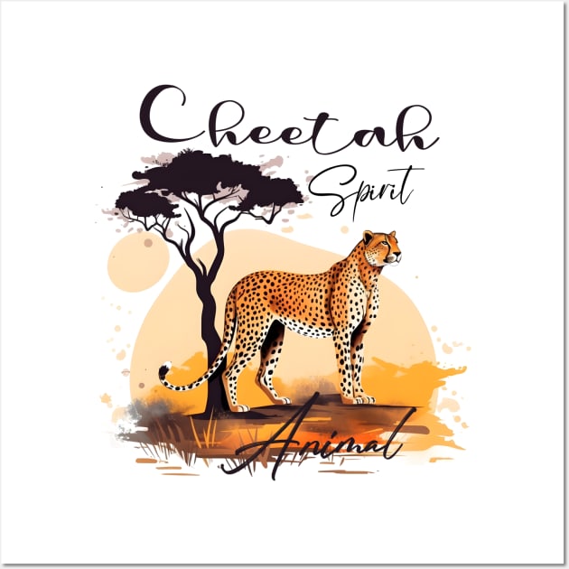 Cheetah Spirit Animal Wall Art by zooleisurelife